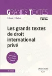 Les Grands Textes de Droit International Privé vignette
